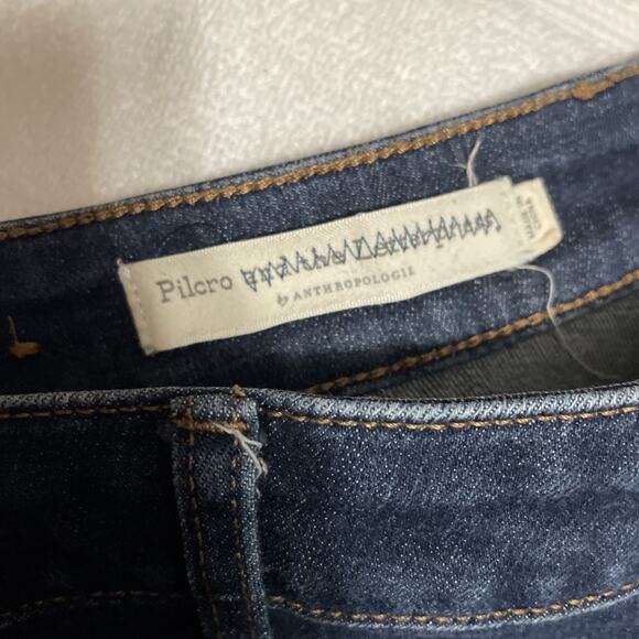 Anthropologie Pilcro 27 High Rise Skinny Jean - bottom zip/snake print detail - Picture 8 of 9